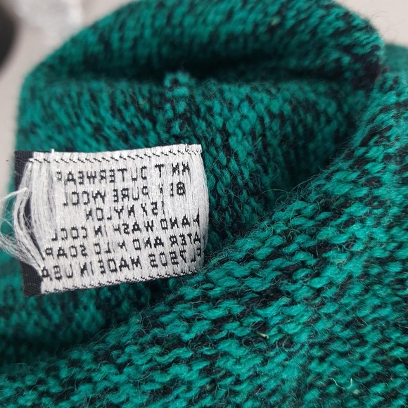 Vintage LL Bean Husky Dog Wool Hat One Size Green Beanie Lined USA Winter 90s - Picture 16 of 16